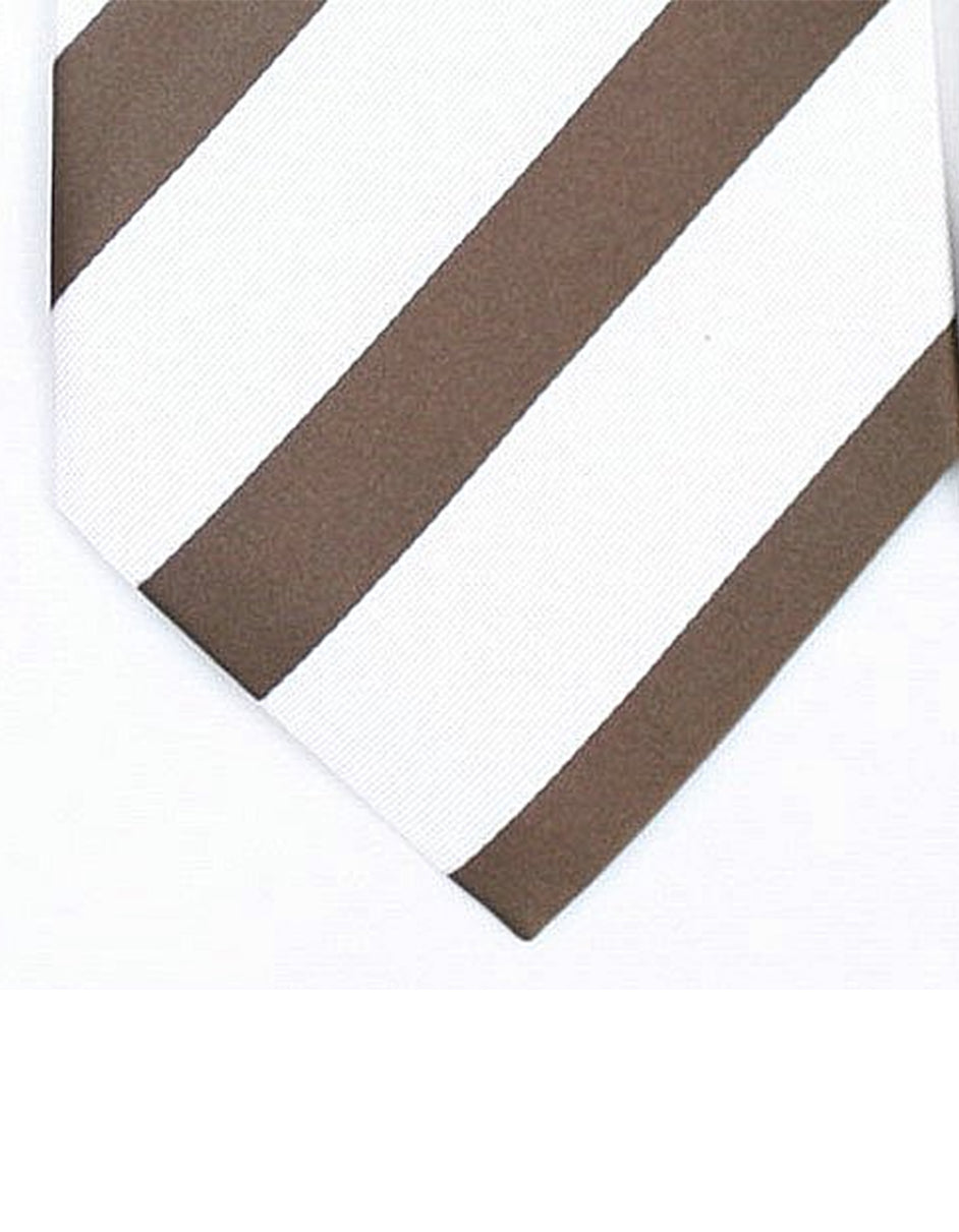 White & Brown Neck Tie
