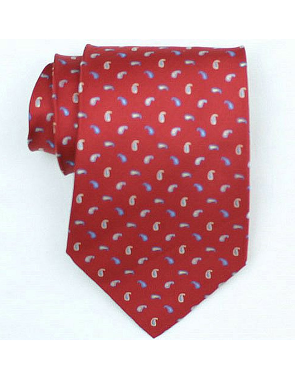 Red Paisley Neck Tie