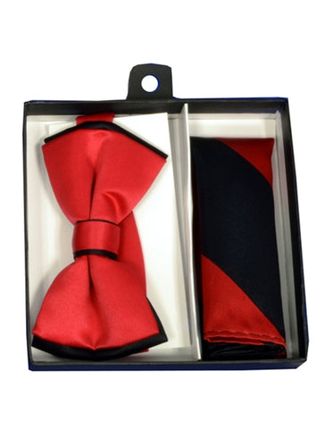 Red & Black Bow Tie Set
