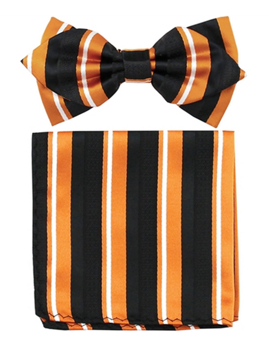 Orange & Black Bow Tie Set