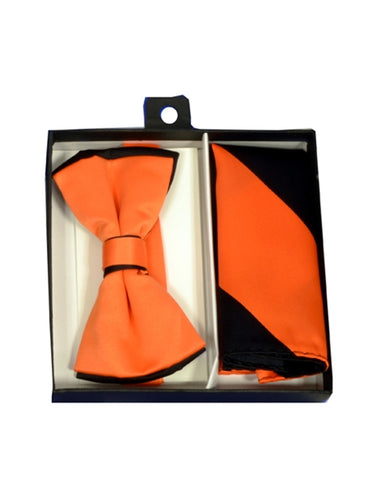 Orange & Black Bow Tie Set