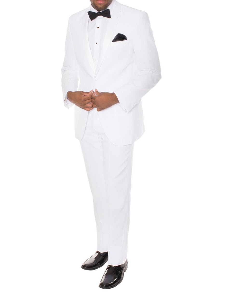 Modern White Notch Tuxedo