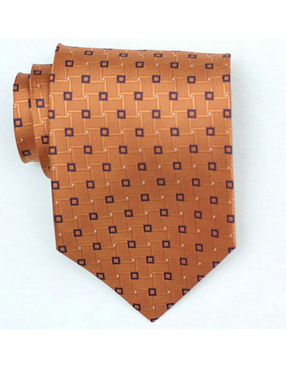 Orange Square Neck Tie
