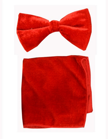 Red  Velvet Bow Tie Set