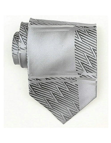 Silver Zig Zag Neck Tie
