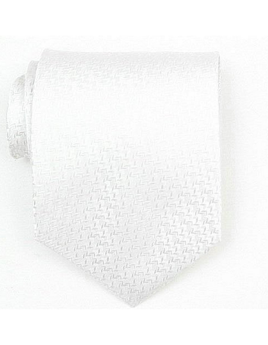 White Textured Neck Tie