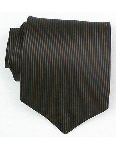 Black Vertical Stripe Neck Tie - Men's Tuxedo USA