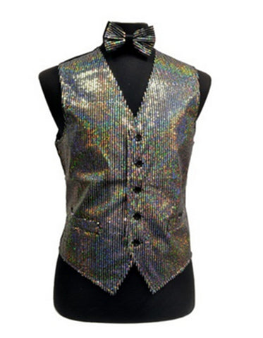Mult-Color Sequin Vest Set