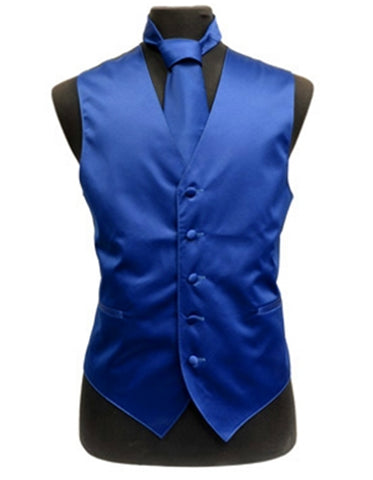 Solid Royal Blue Vest Set