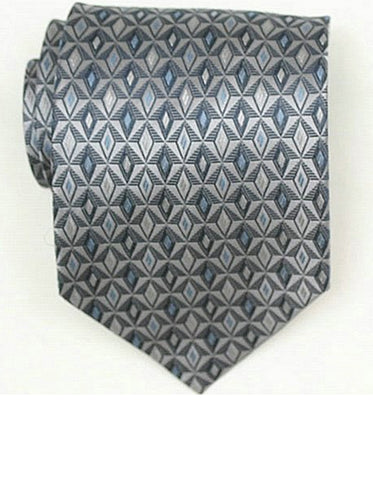 Grey Pattern Neck Tie