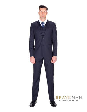 Navy Slim Fit Vested Suit - Men's Tuxedo USA