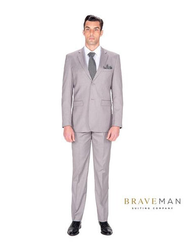 Light Grey Slim Notch Suit