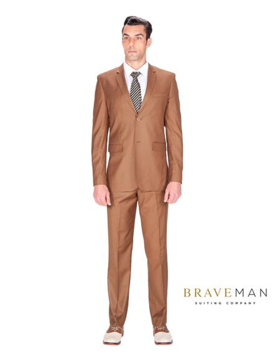 Cognac Slim Wedding Suit