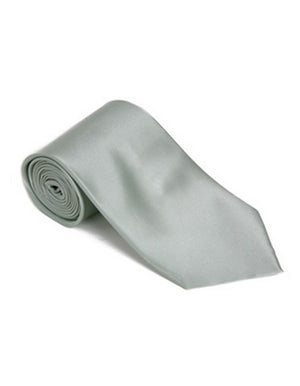 Solid Grey Neck Tie - Men's Tuxedo USA