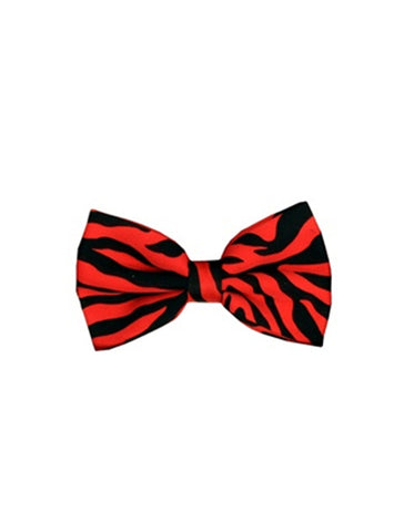 Red Animal Print Bow Tie