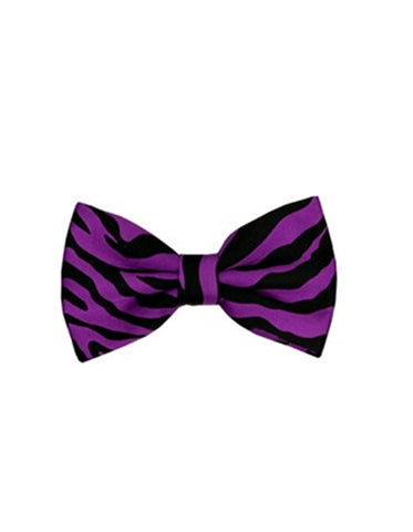Purple Animal Print Bow Tie