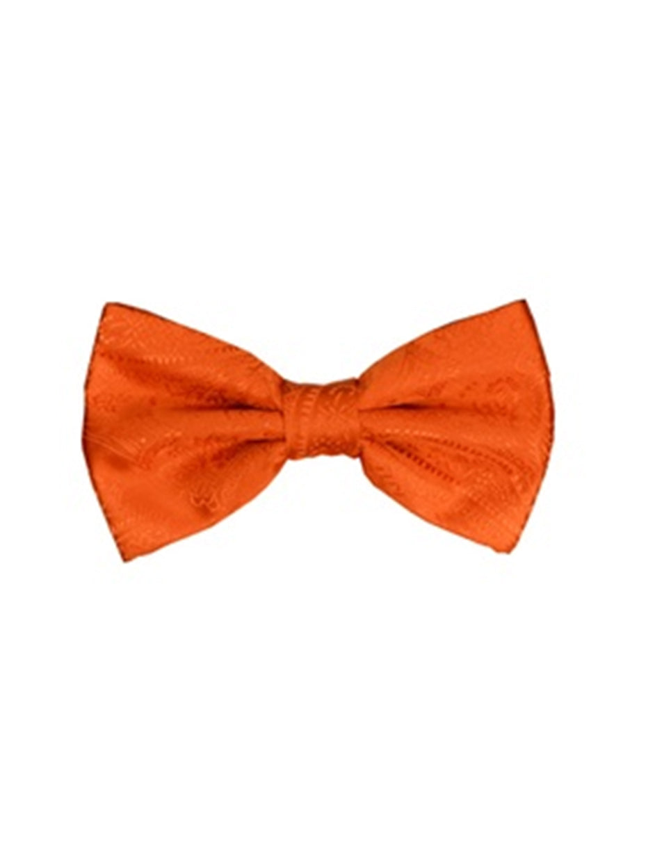 Orange Paisley Bow Tie