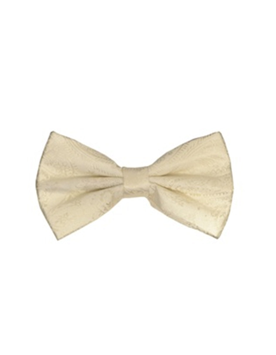 Cream Paisley Bow Tie
