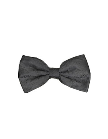 Charcoal Paisley Bow Tie