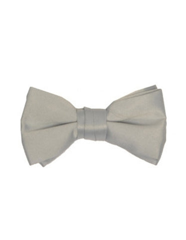 Stone Grey Pre-Tied Bow Tie