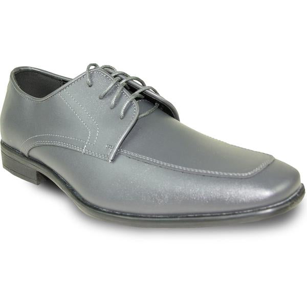 Mens Dress Shoe Oxford Formal Tuxedo for Prom & Wedding Charcoal Grey