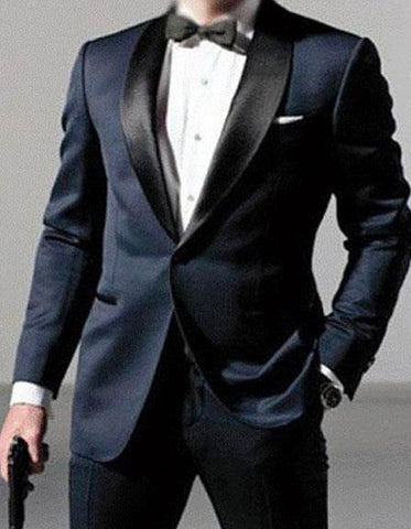 Mens Daniel Craig | James Bond | Navy Blue Tuxedo Costume