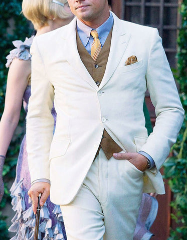 Mens Great Gatsby | Leonardo Dicaprio Suit in Cream