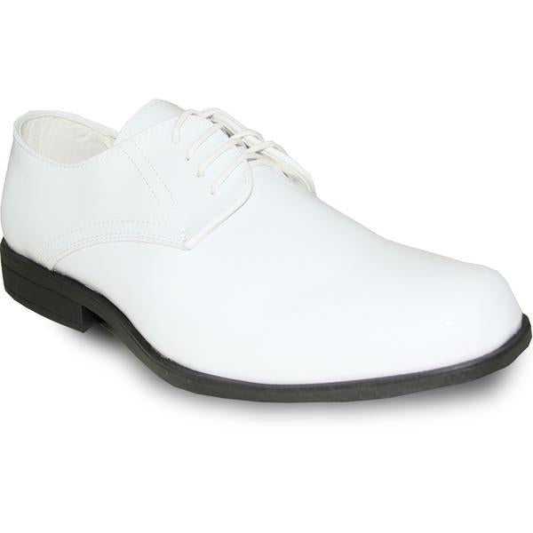 JEAN YVES Men Dress Shoe Oxford Formal Tuxedo for Prom & Wedding Shoe White Patent
