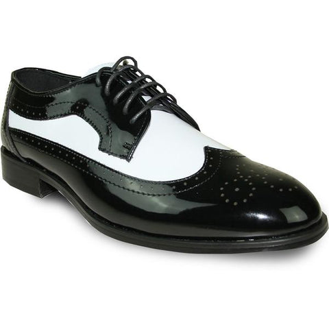 Mens White Square Toe Matte Dress Shoe with Front Stitching White Wide 13 by Tuxedos Online