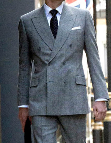 Mens Kingsman Double Breasted Grey Suit