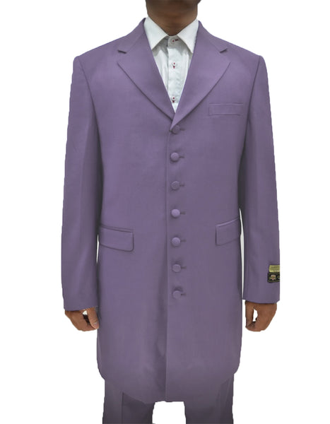 Men's Designer Modern Fit Wool Suit in Mauve Pink & Lavender Plaid with Contrasting Vest main image 1