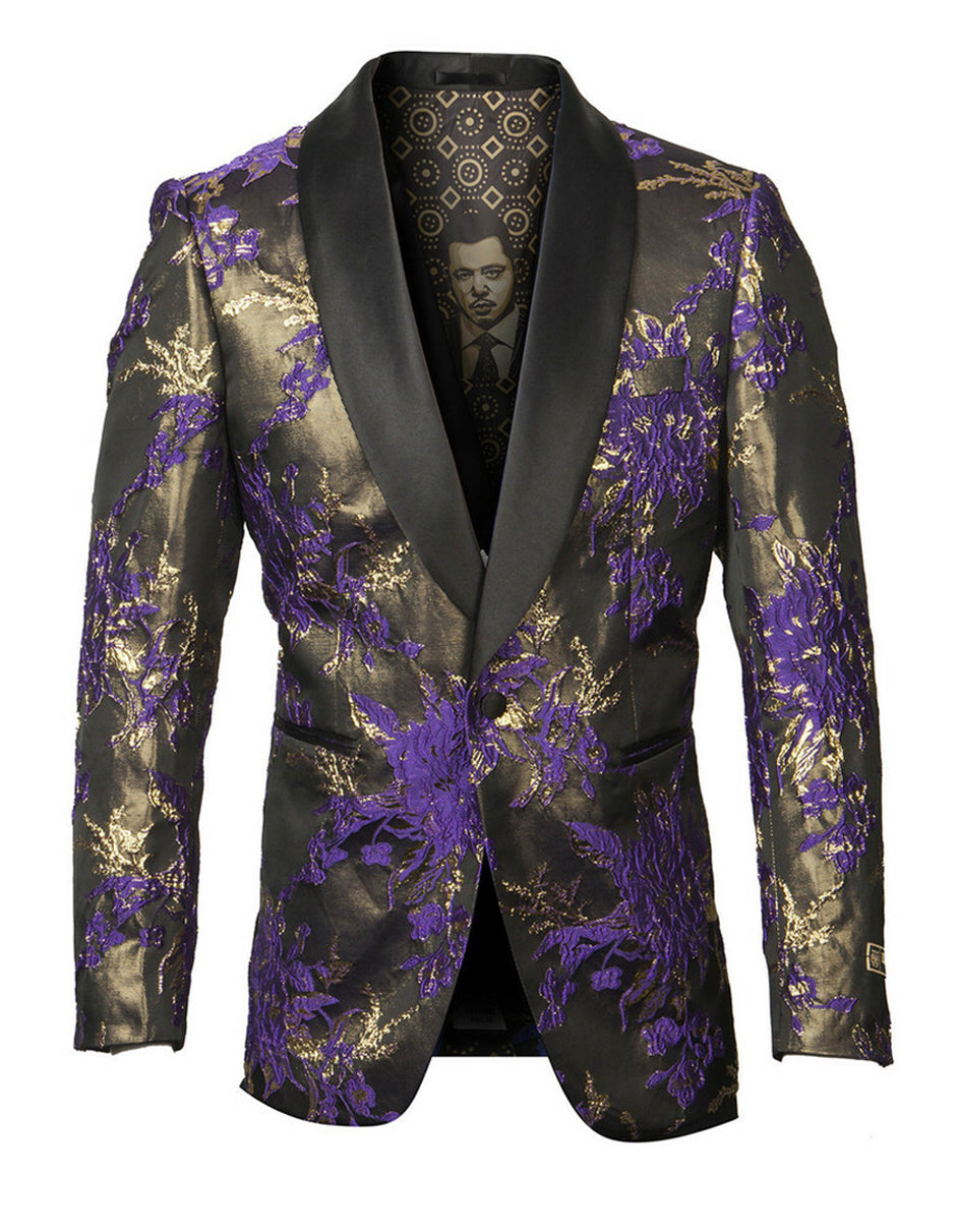 Purple floral jacket best sale