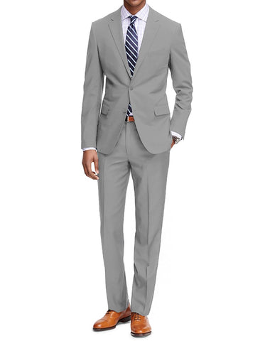 Men Linen Grey 2 Piece Suit