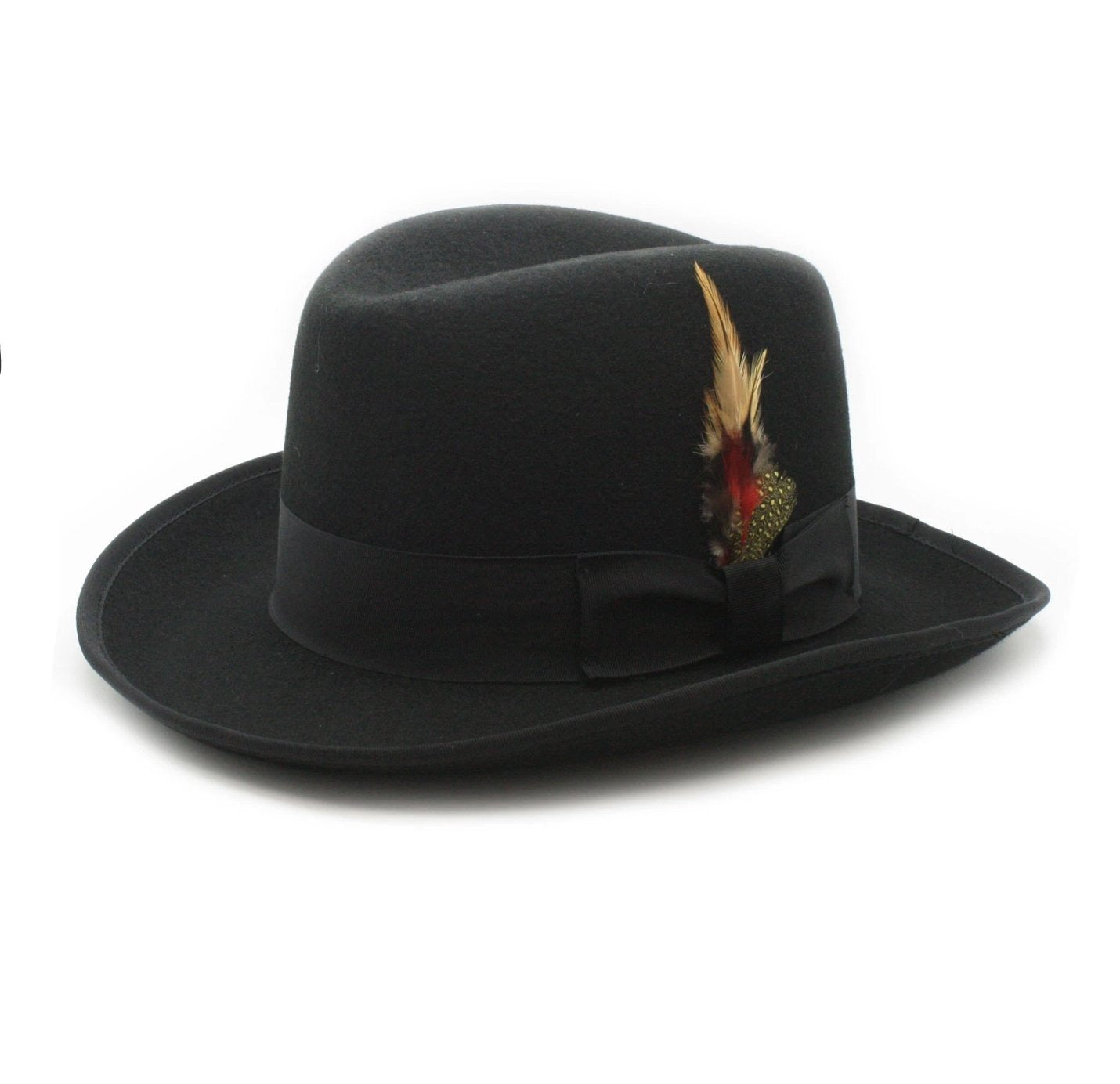 Mens Gangster Godfather Hat in Black