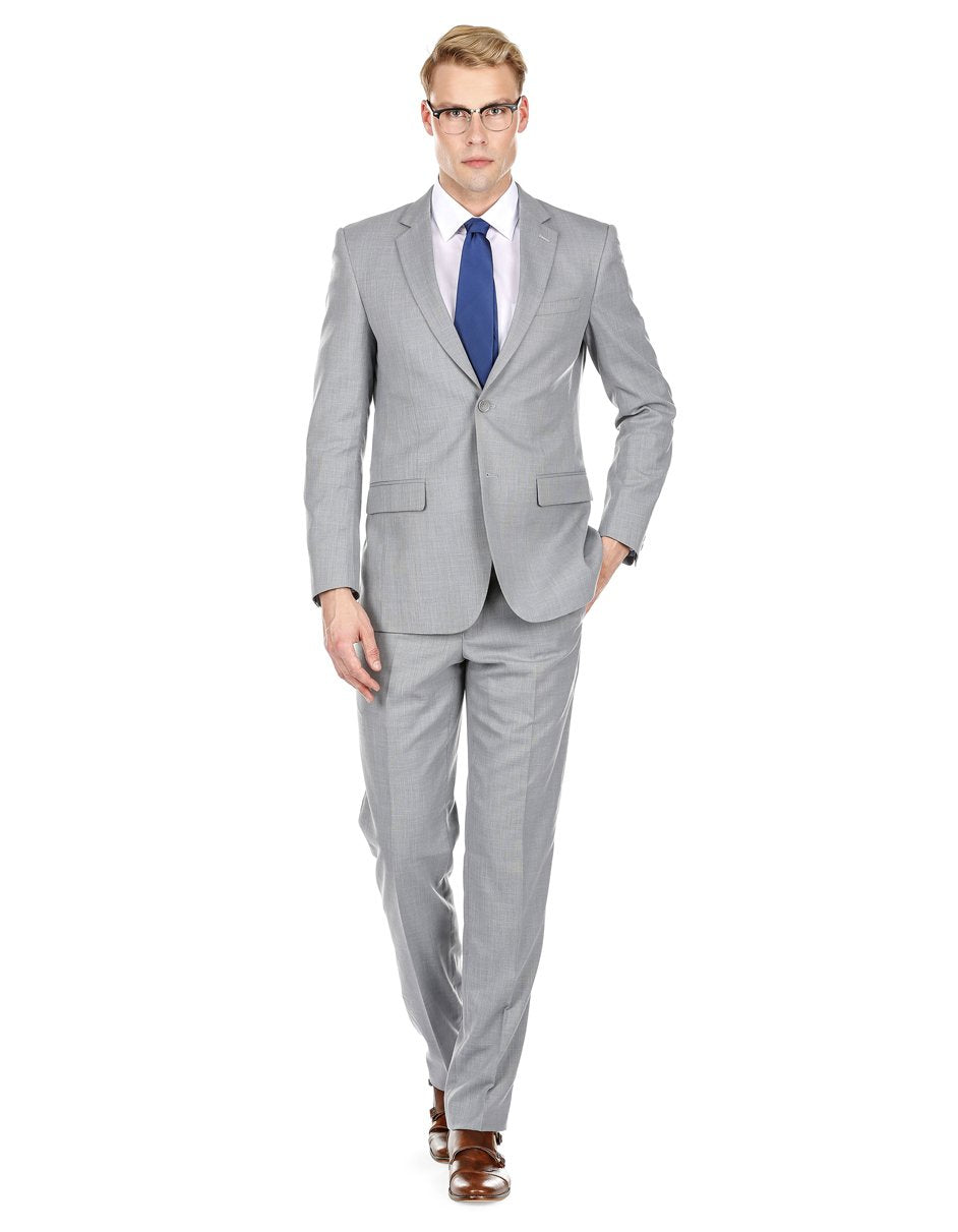 light grey wedding suit