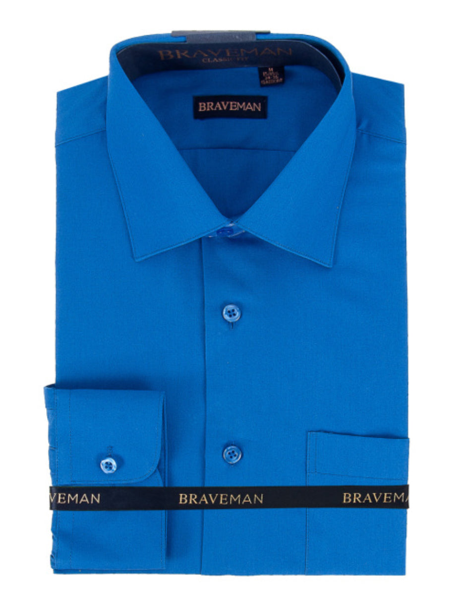 14.5 Mens Slim Fit Dress Shirt in Royal Blue 14.5 Mens Slim Fit Dress Shirt in Royal Blue