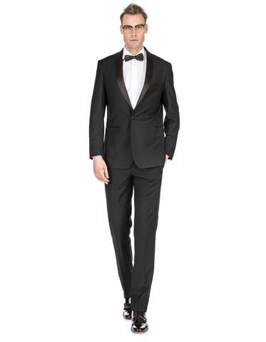 Mens Prom | Wedding Slim Fit Shawl Tuxedo Black