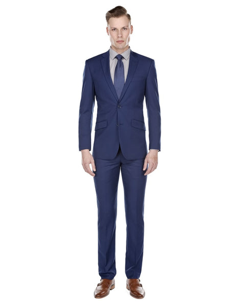 Mens Slim Modern Suit Indigo Blue