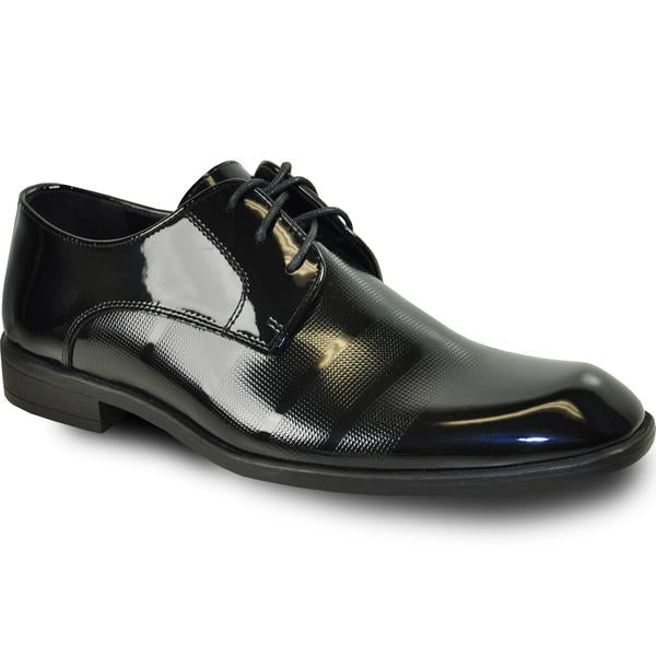VANGELO Men Dress Shoe ROCKEFELLER Oxford Formal Tuxedo for Prom & Wedding Black Patent