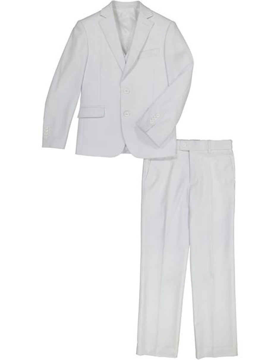 Little Boys and Toddlers Vested Suit in White