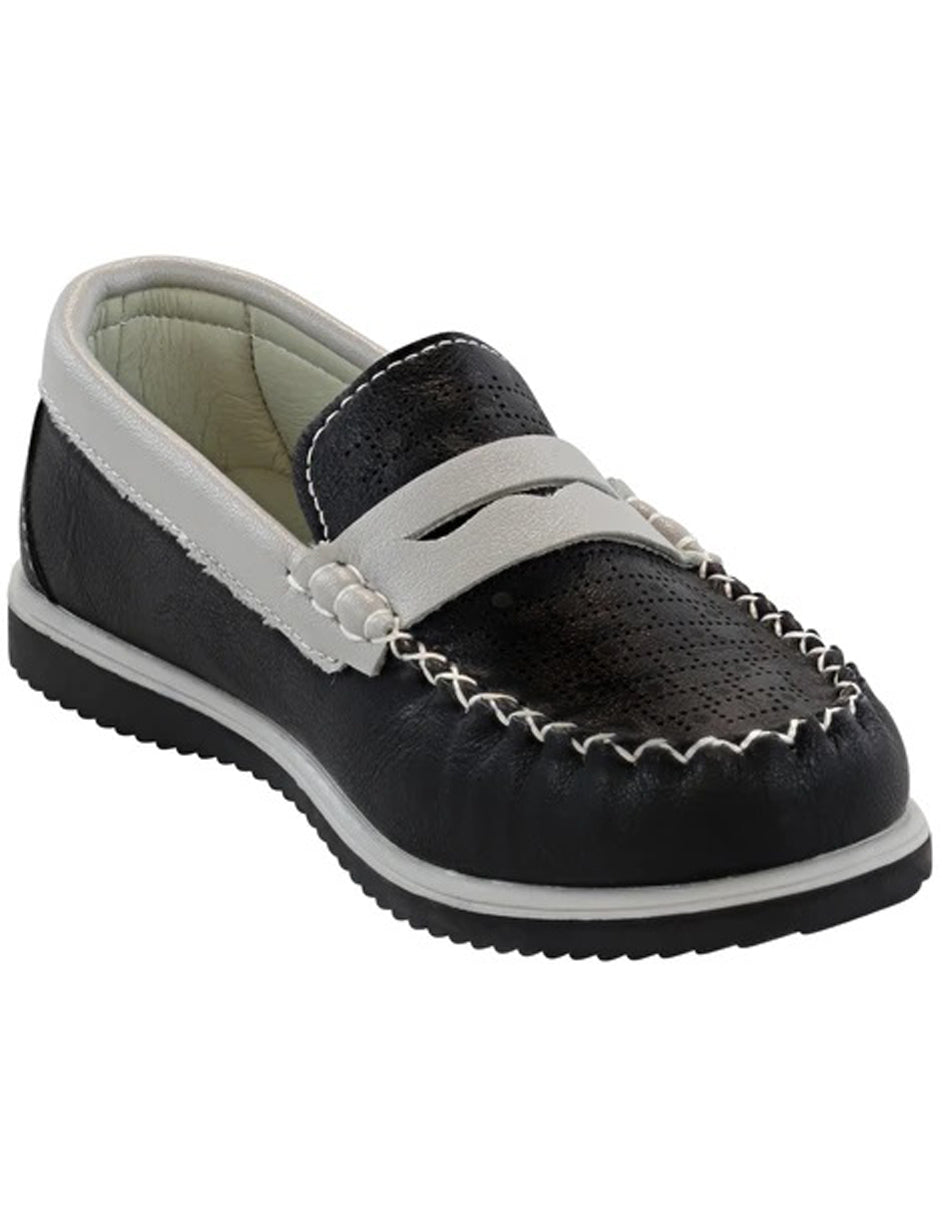 Little Boys and Toddler Dress Shoes in  Black/White