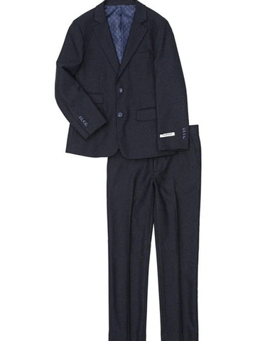 Little Boys and Toddlers Navy Blue Gingham Check Suit
