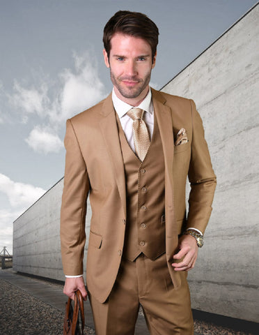 Men Brown Suits Stylish Designer Wedding Grooms Dinner Suits (Coat+Pants) |  eBay