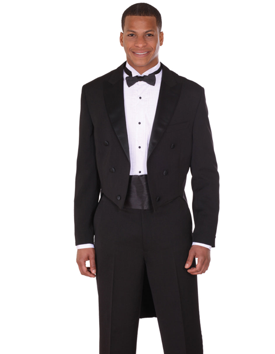 36 Mens Traditional Polyester Tail Tuxedo in Black