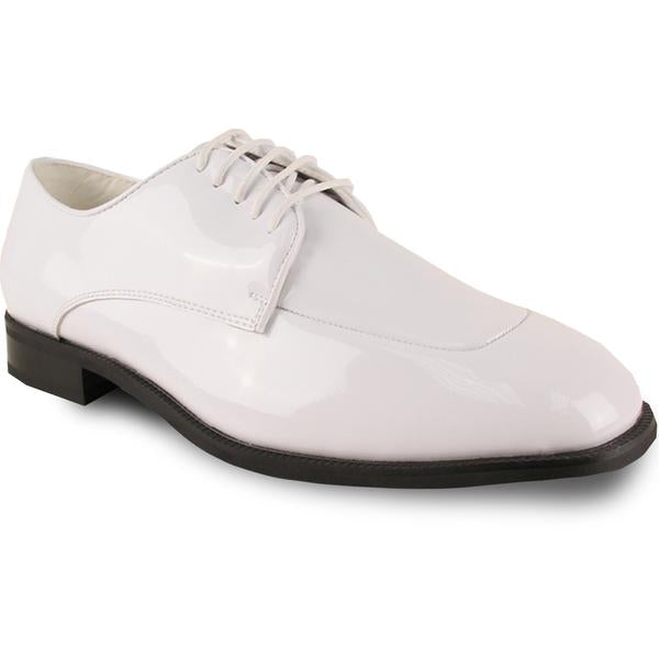 Men Dress Shoe TADI Oxford Formal Tuxedo for Prom & Wedding White Patent