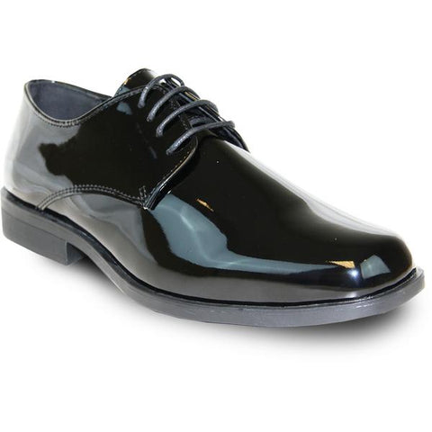 VANGELO Men Dress Shoe  Oxford Formal Tuxedo for Prom & Wedding Black Patent