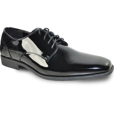 VANGELO Men Dress Shoe Oxford Formal Tuxedo for Prom & Wedding Black Patent - Men's Tuxedo USA