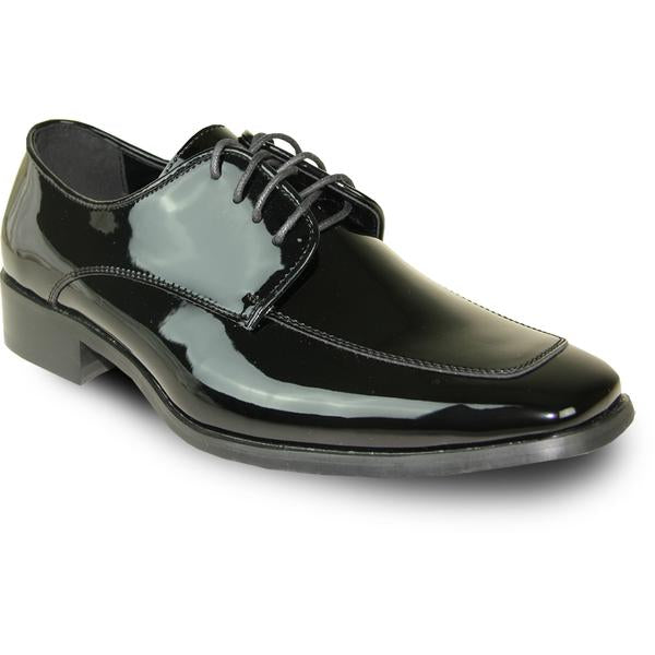 VANGELO Men Dress Shoe TUX-3 Oxford Formal Tuxedo for Prom & Wedding Black Patent