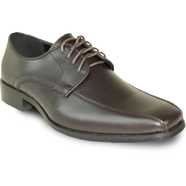 VANGELO Men Dress Shoe Oxford Formal Tuxedo for Prom & Wedding Brown - Men's Tuxedo USA