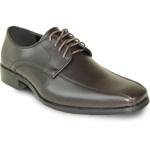 VANGELO Men Dress Shoe Oxford Formal Tuxedo for Prom & Wedding Brown - Men's Tuxedo USA